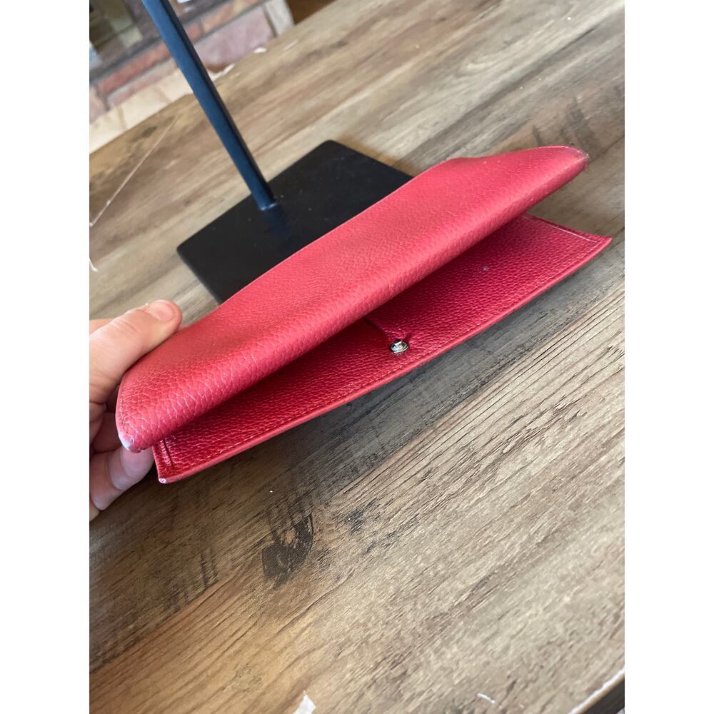 Longchamp Red Leather Envelope Wallet - Picture 6 of 6